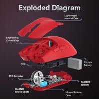 ATTACK SHARK X11 Gaming Mouse with Magnetic Charging Dock, PixArt PAW3311 Gaming Sensor, BT/2.4G Wireless/Wired Gaming Mouse wit